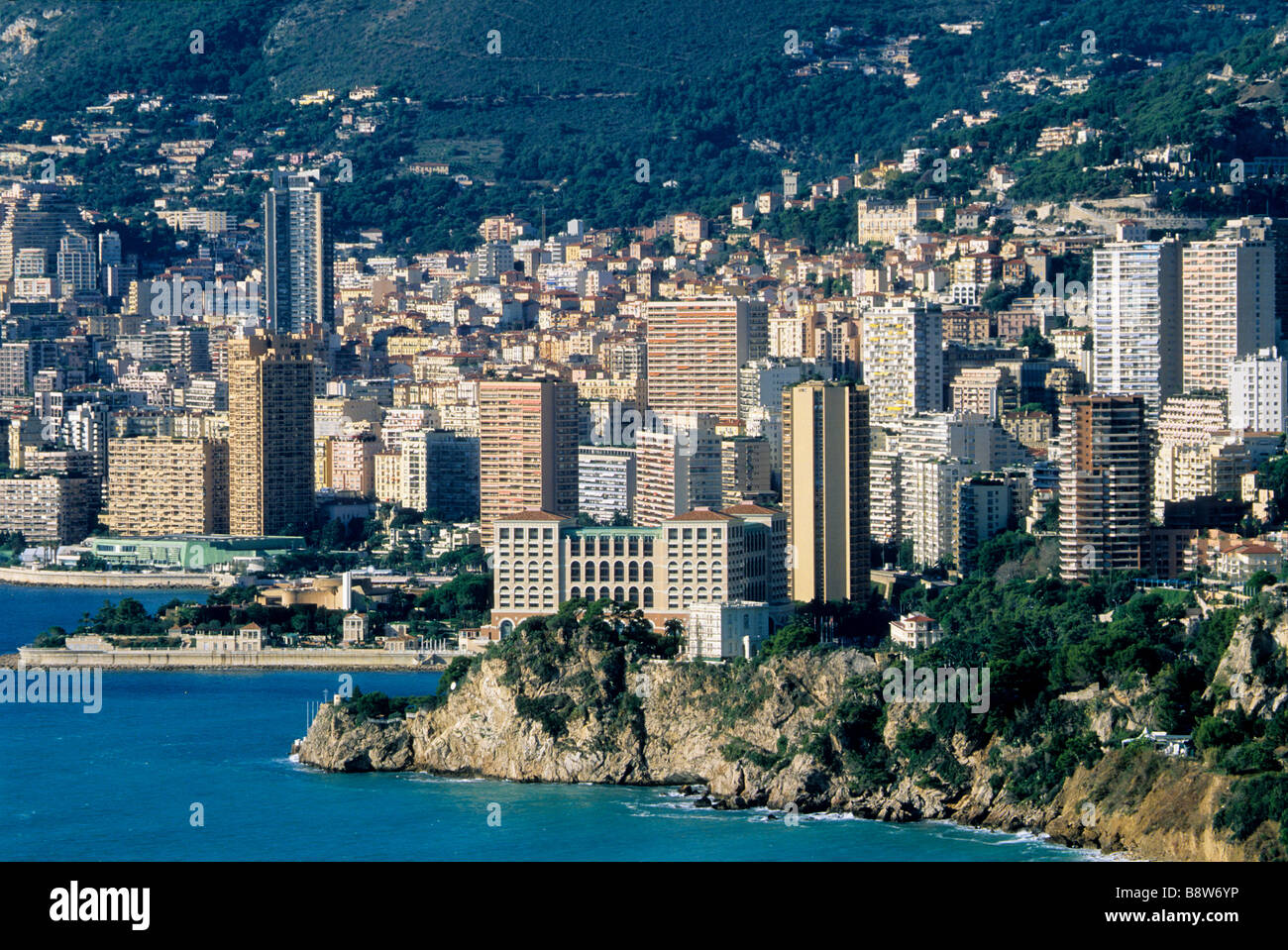 Coastal view of Monaco Stock Photo