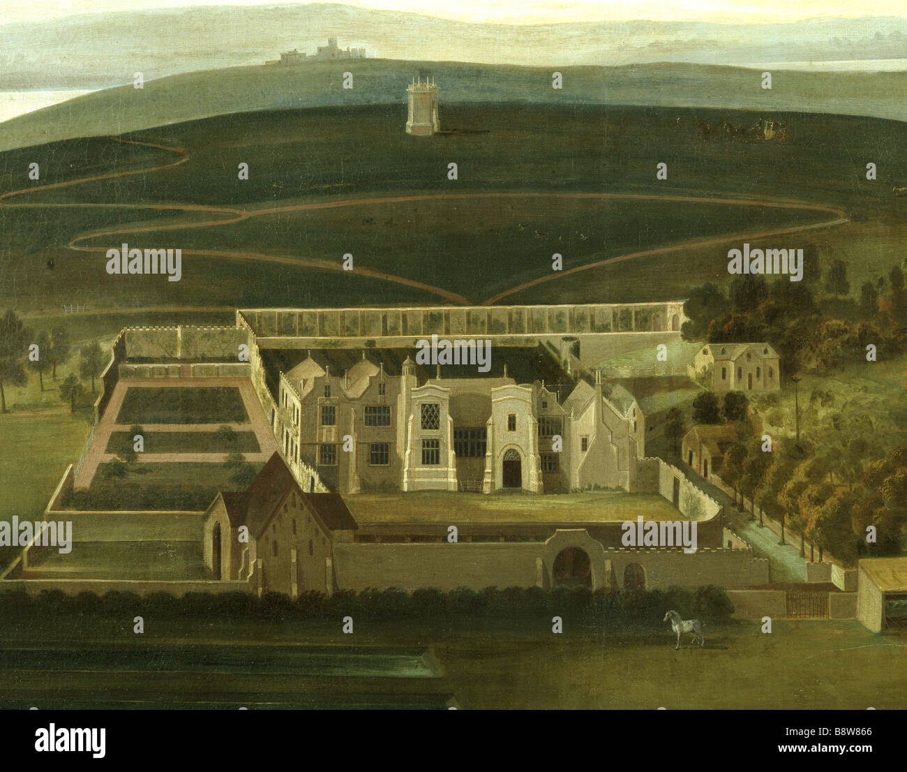 PANORAMIC VIEW OF CLEVEDON COURT by P Tillemans on the Stairs Landing