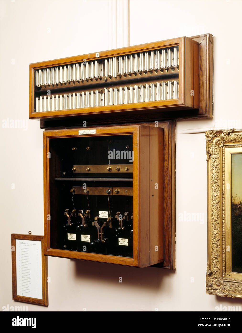 The Fuse Box at Tatton Park It was made by Perry Co Electrical Engineers -  Stock