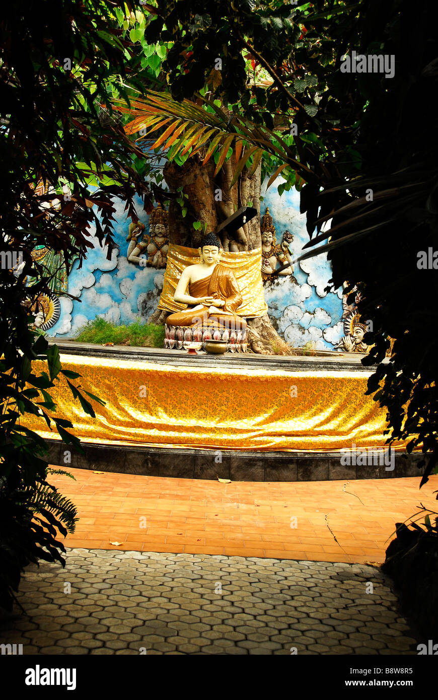Buddha image at buddhist monastry,Banjar,Bali,Indonesia. Stock Photo