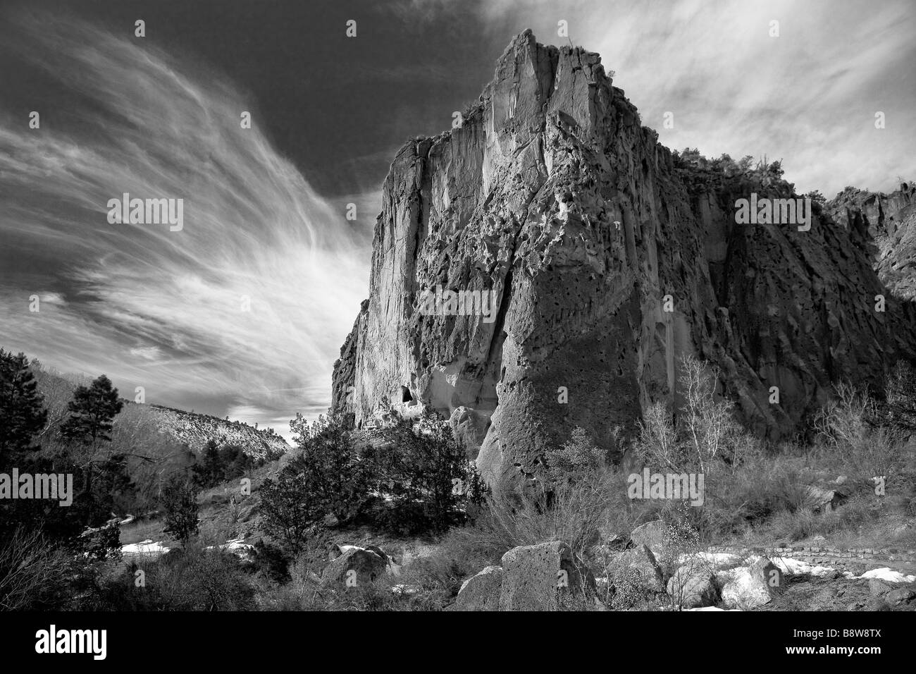 The Bandelier National Monument, a wilderness area in northern New Mexico, USA Stock Photo