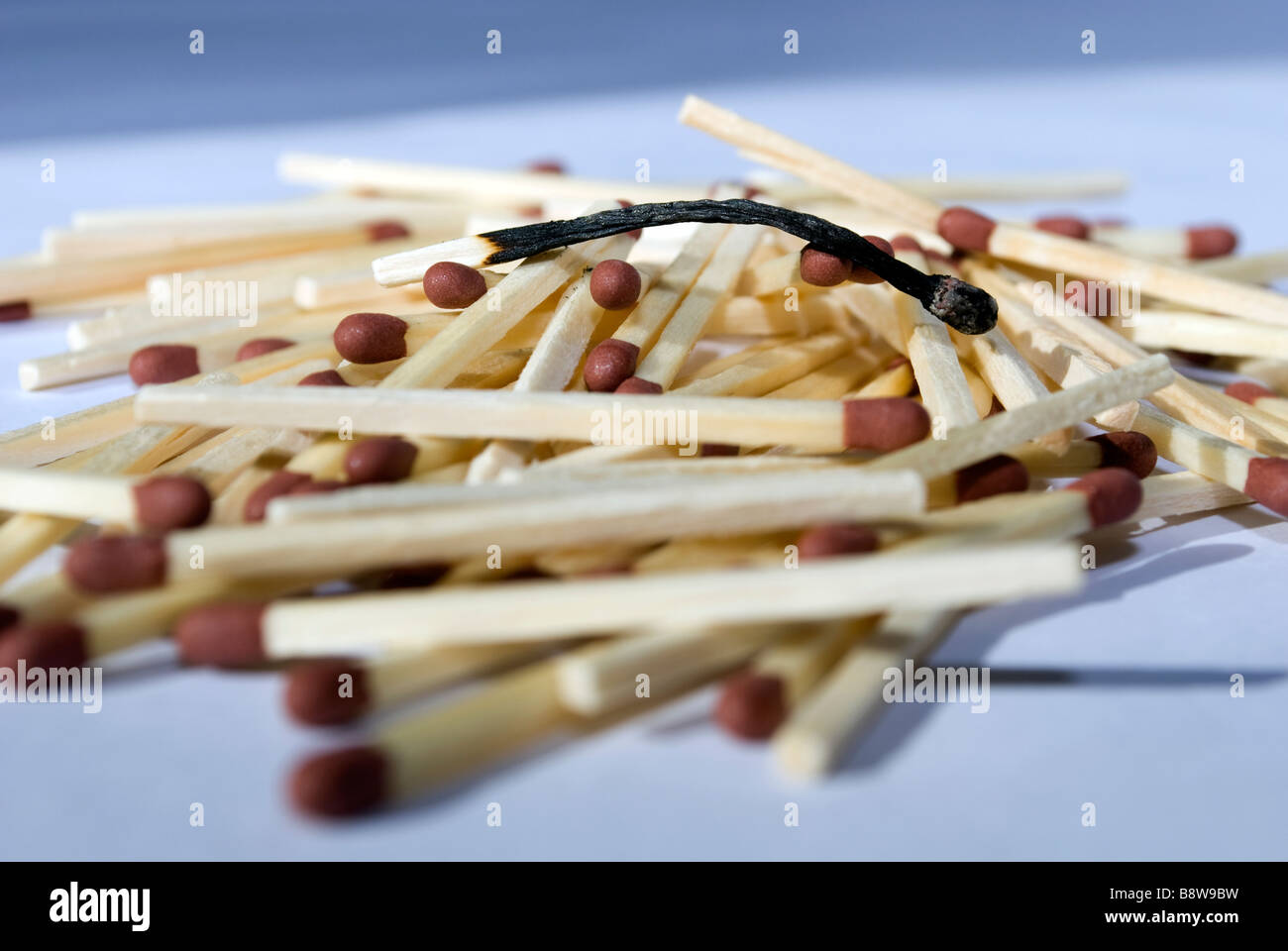 Pile of matches 2 Stock Photo