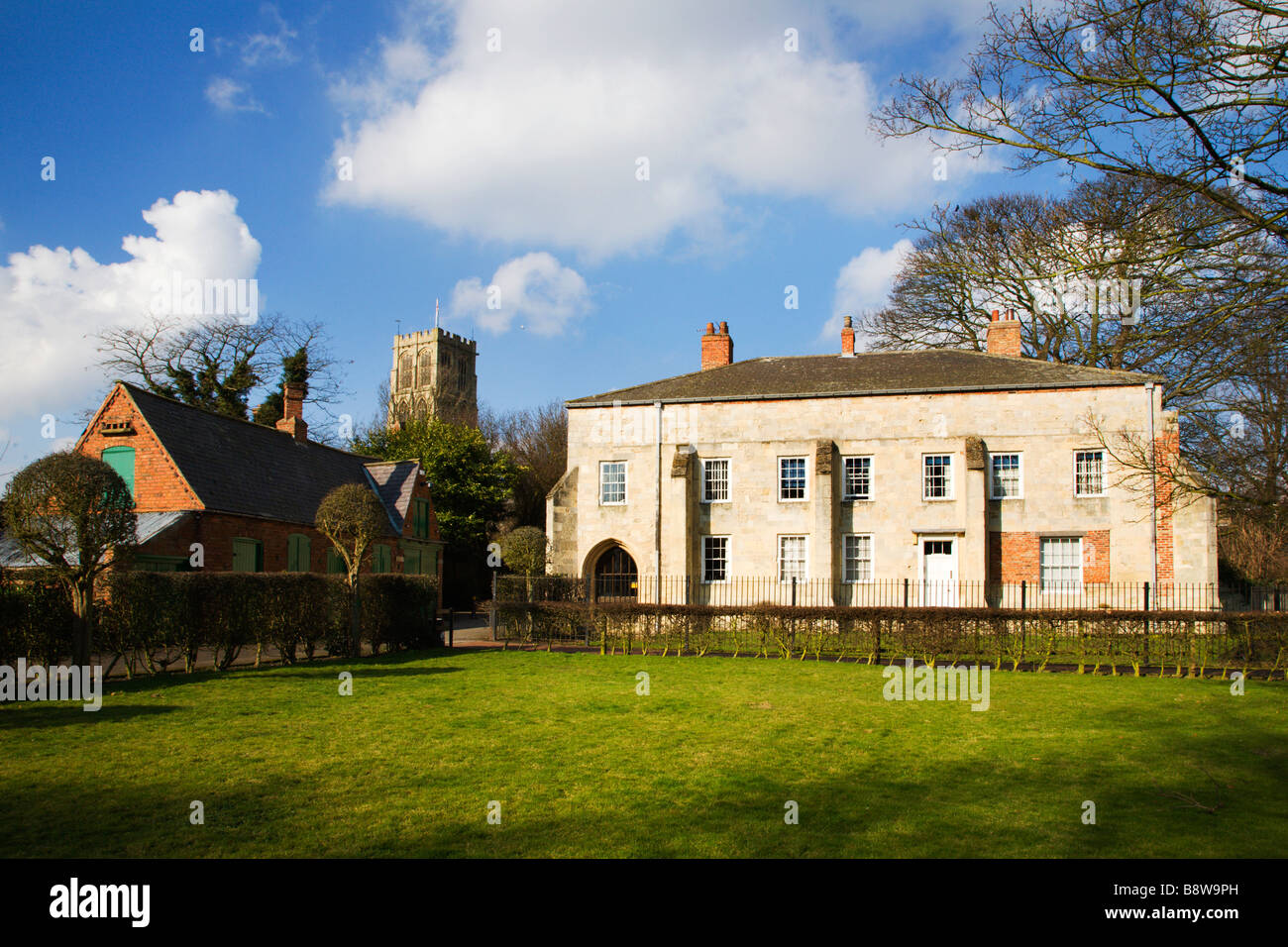 The Old Manor House with The Minster behind Howden East Riding