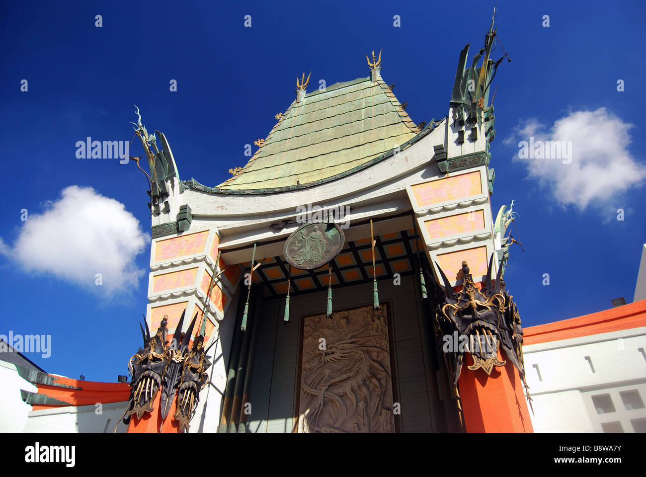 Entrance to TCL Grauman's Chinese Theatre, Hollywood Boulevard, Hollywood, Los Angeles, California, United States of America Stock Photo