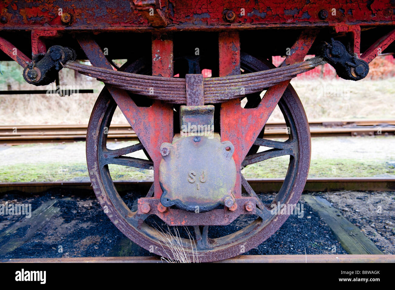 Old train wheel Stock Photo Alamy