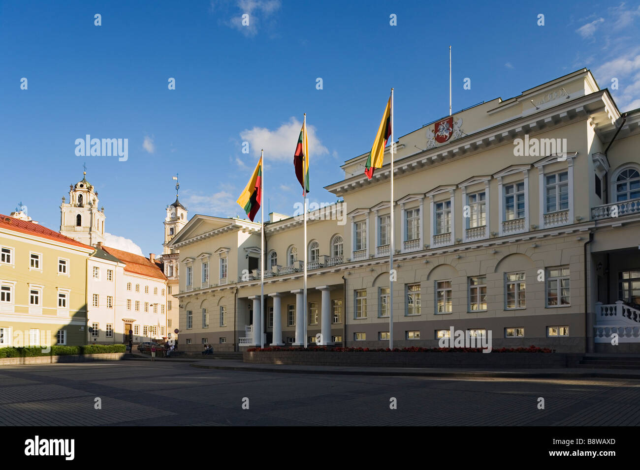 Vilnius, Lithuania, Europe.The Presidential Palace at Daukanto Square Stock Photo