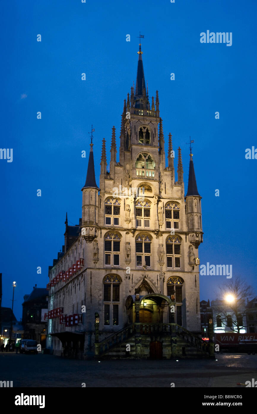 Gouda townhall, the Netherlands Stock Photo