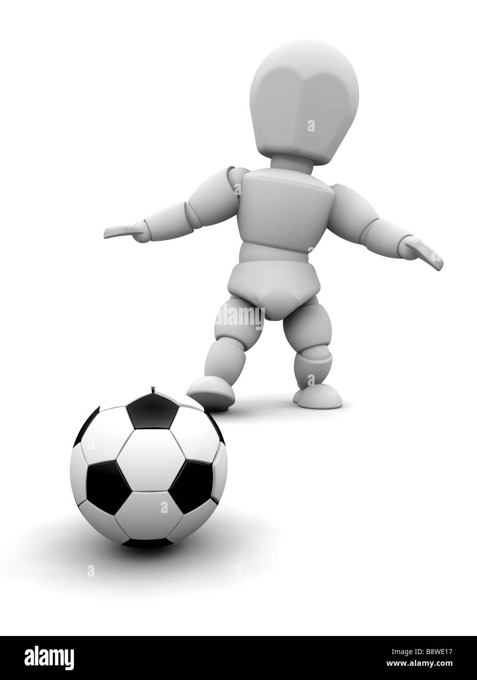 Someone about to kick a soccer ball Stock Photo Alamy