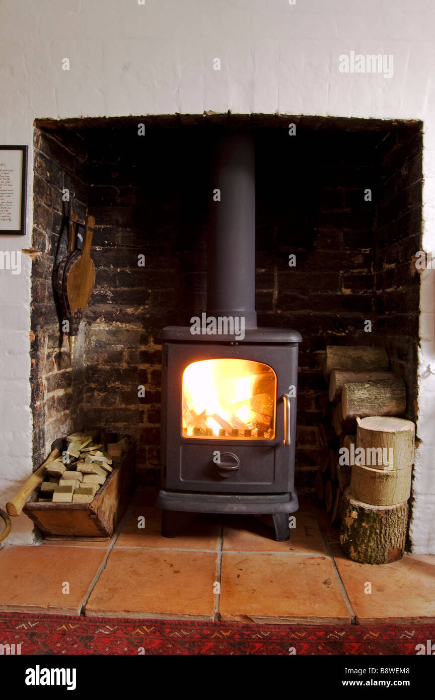 morso wood burning stove Stock Photo