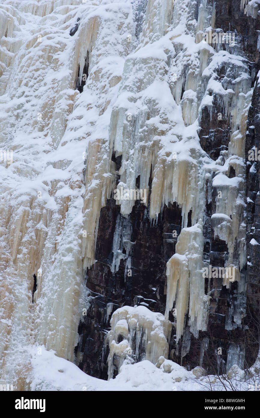 Frozen waterfall Stock Photo