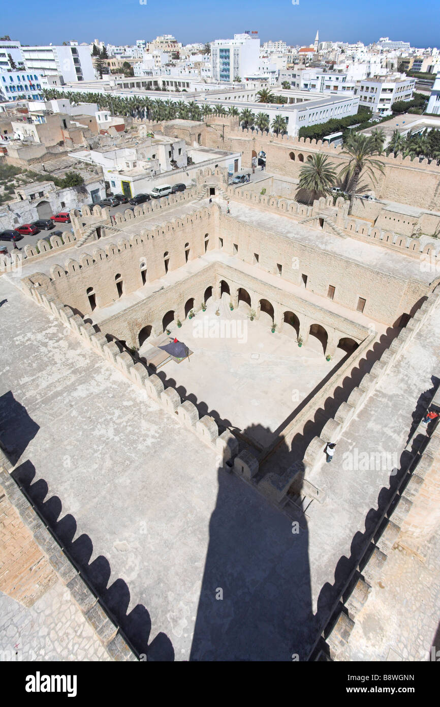 The Ribat, a fortified monastery within the Medina, Sousse, Tunisia. Dougga, The Tell, Tunisia. Stock Photo