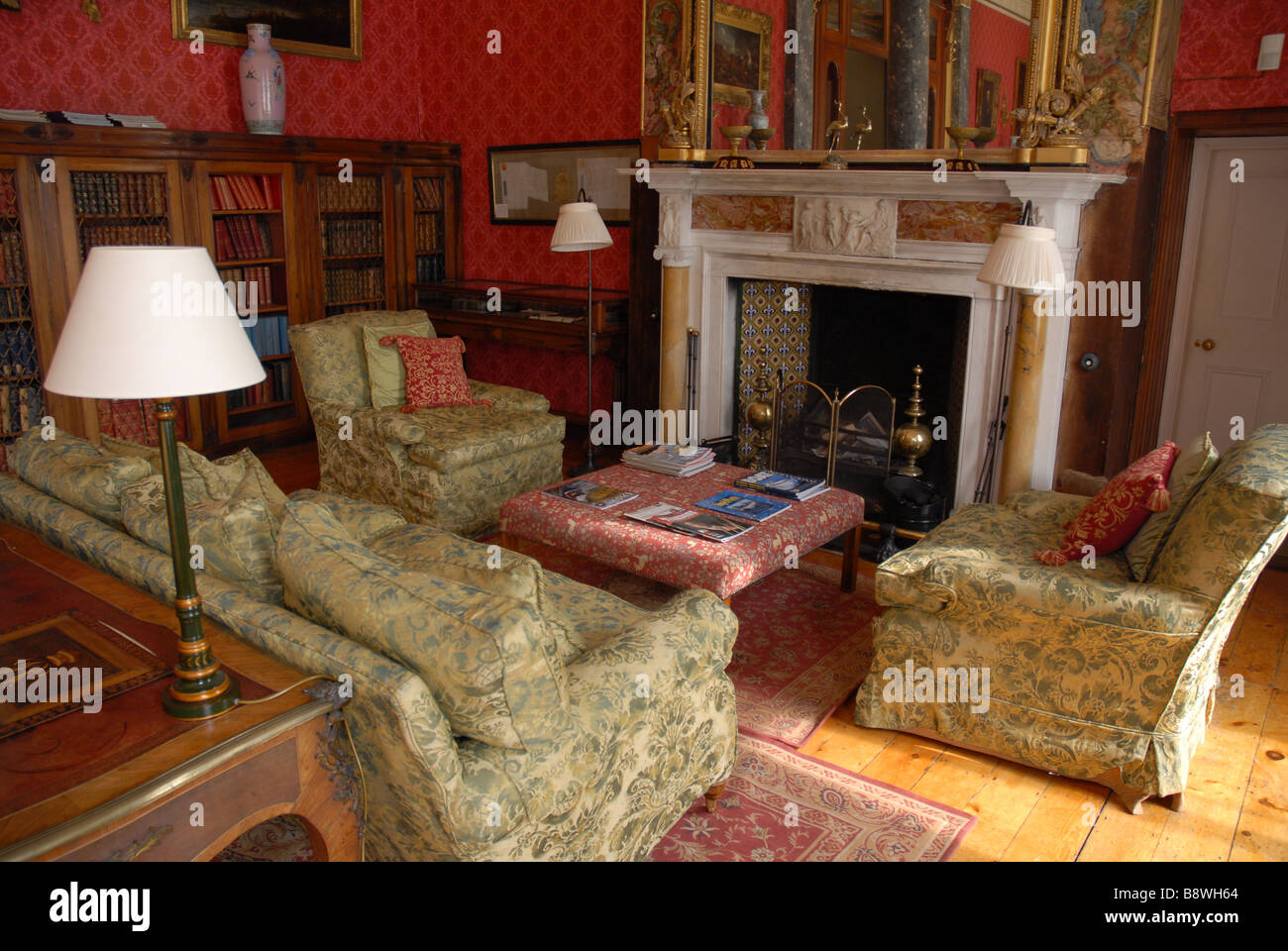 Interior of Bantry House, it is a stately home overlooking Bantry Bay in the south west of Ireland Stock Photo