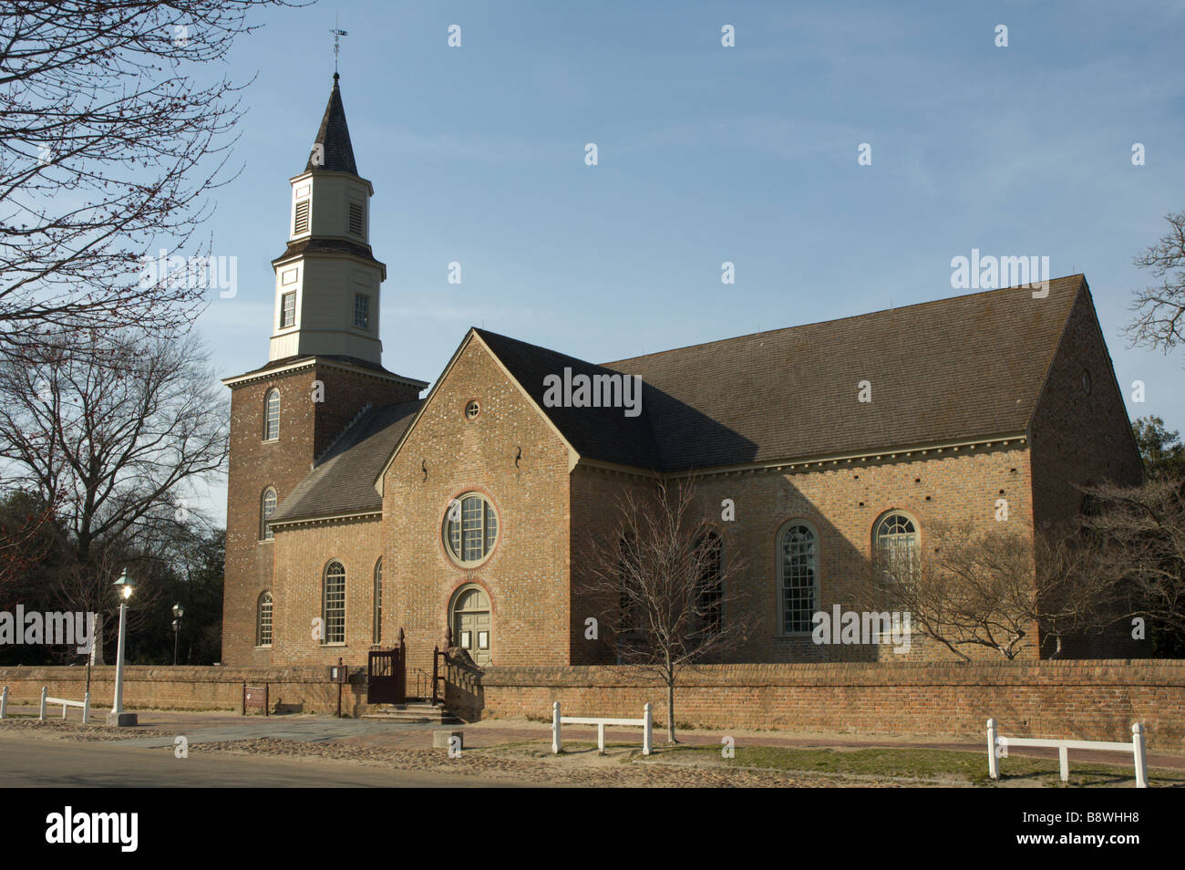 Bruton Parish Church, Williamsburg VA Stock Photo