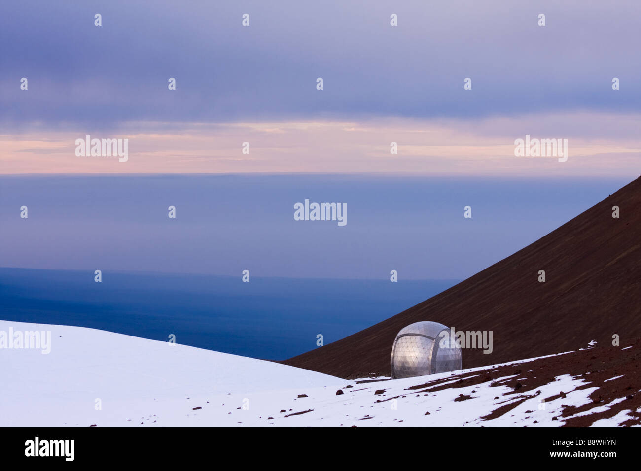 Caltech Submillimeter Observatory - Mauna Kea, Big Island, Hawaii, USA Stock Photo
