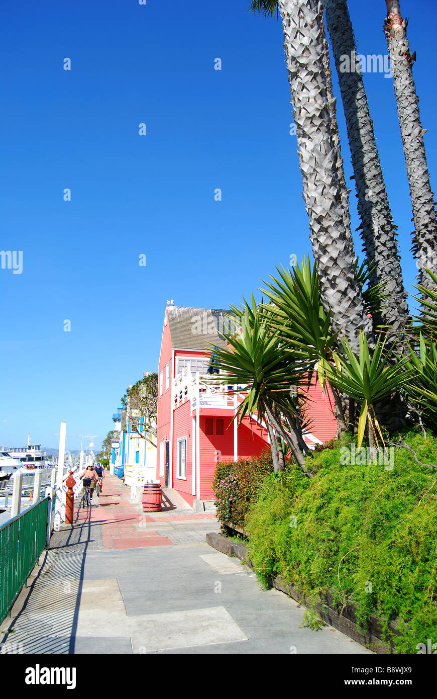 Colourful wooden houses, Fisherman's Village, Marina del Rey, Los