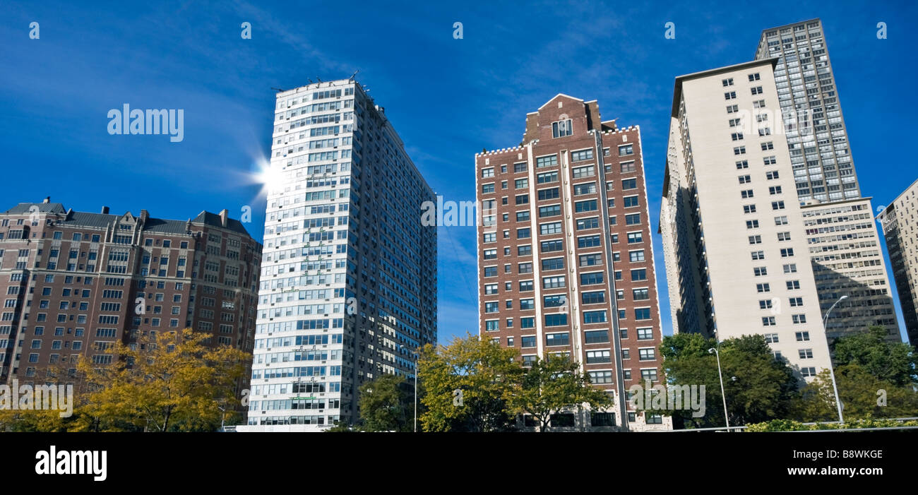 Apartment buildings in Chicago Stock Photo Alamy