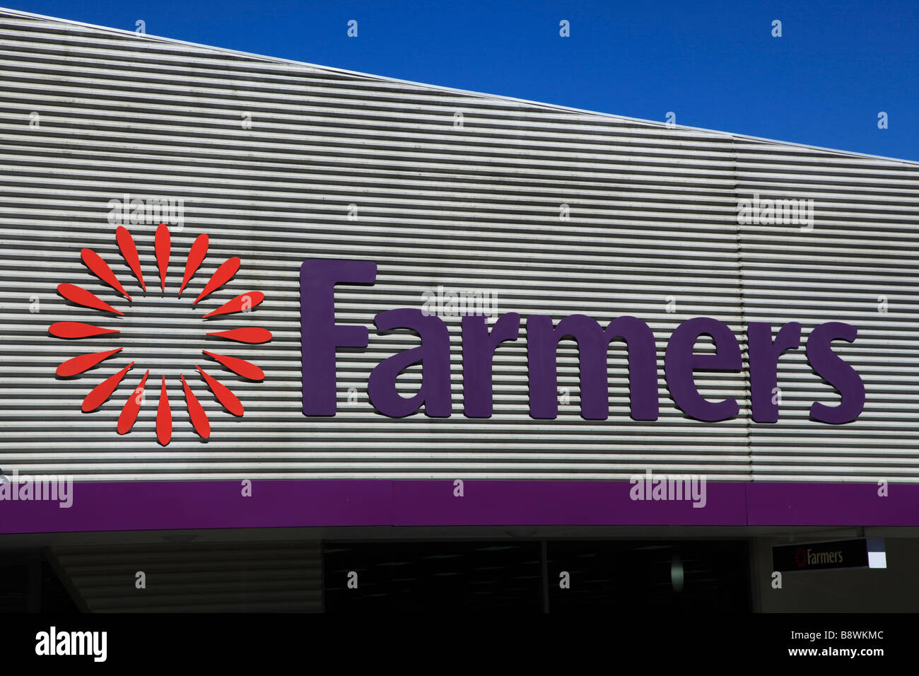 Farmers retail store sign,Ashburton,Mid Canterbury,South Island,New Zealand Stock Photo