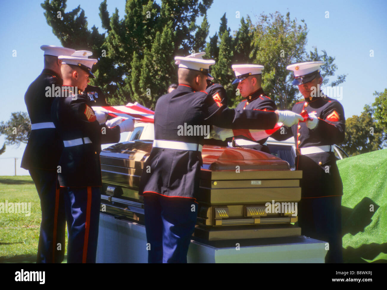 marine bugle taps funeral ceremony cemetery bury burial memory