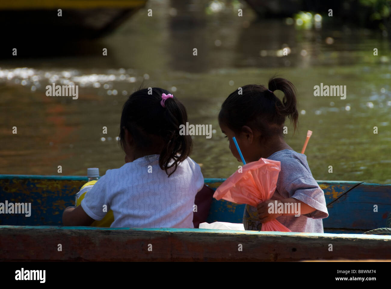 a portraite of two mexican kids Stock Photo