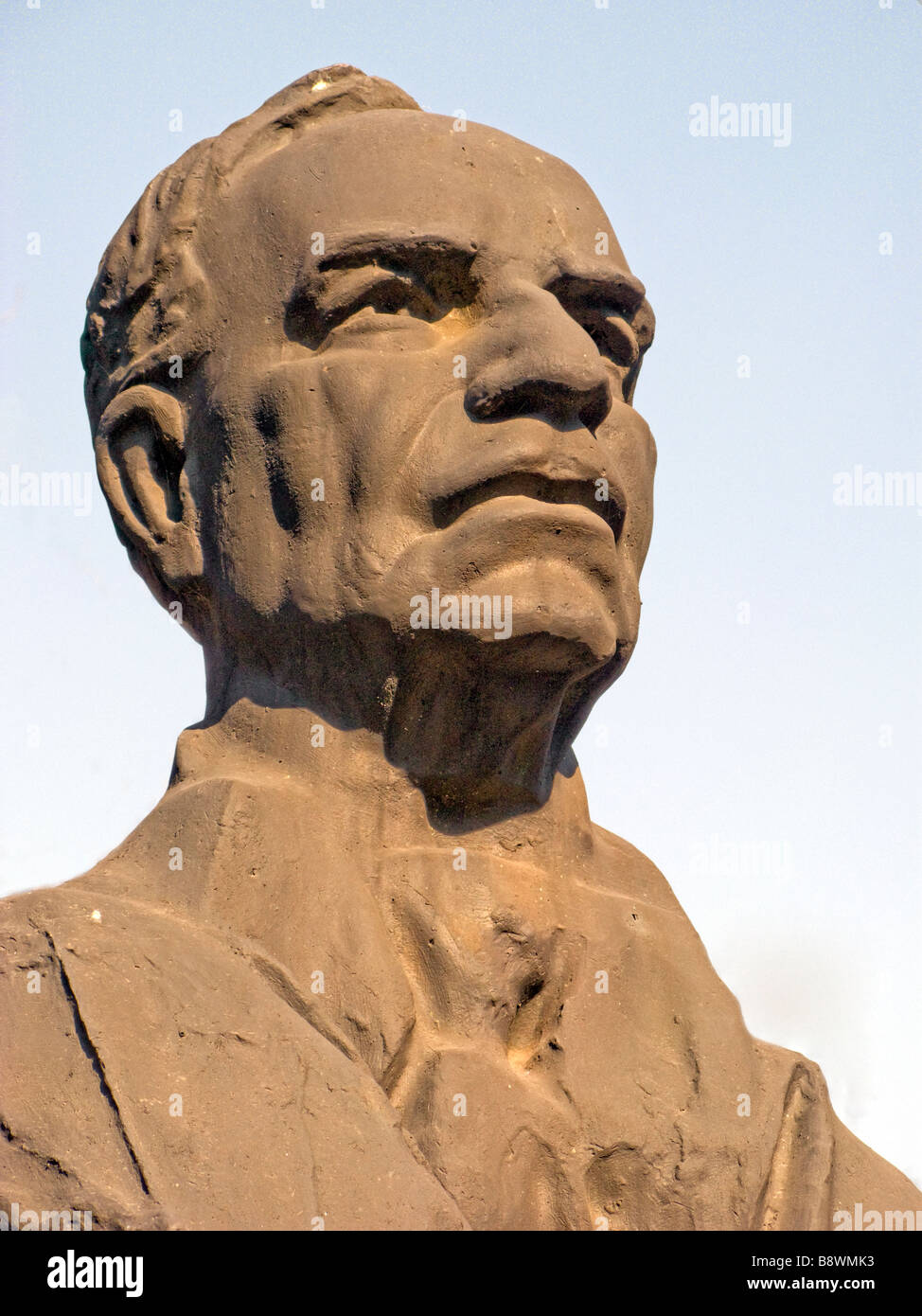 Portrait Statue of Elin Pelin (1877 – 1949), in Sofia, Bulgaria. Stock Photo