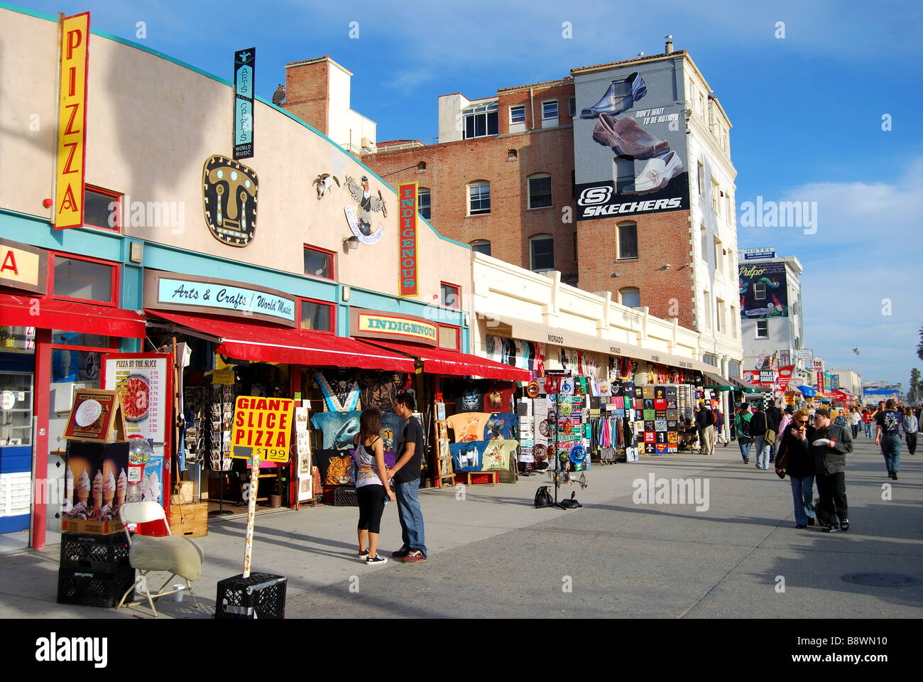 Ocean Front Walk, Venice Beach, Los Angeles, California, United States of America Stock Photo