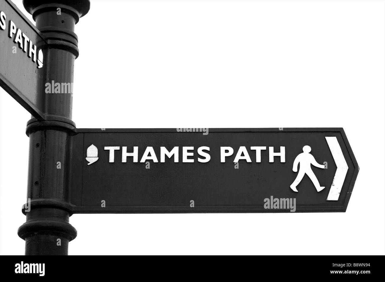 Thames Path sign Stock Photo