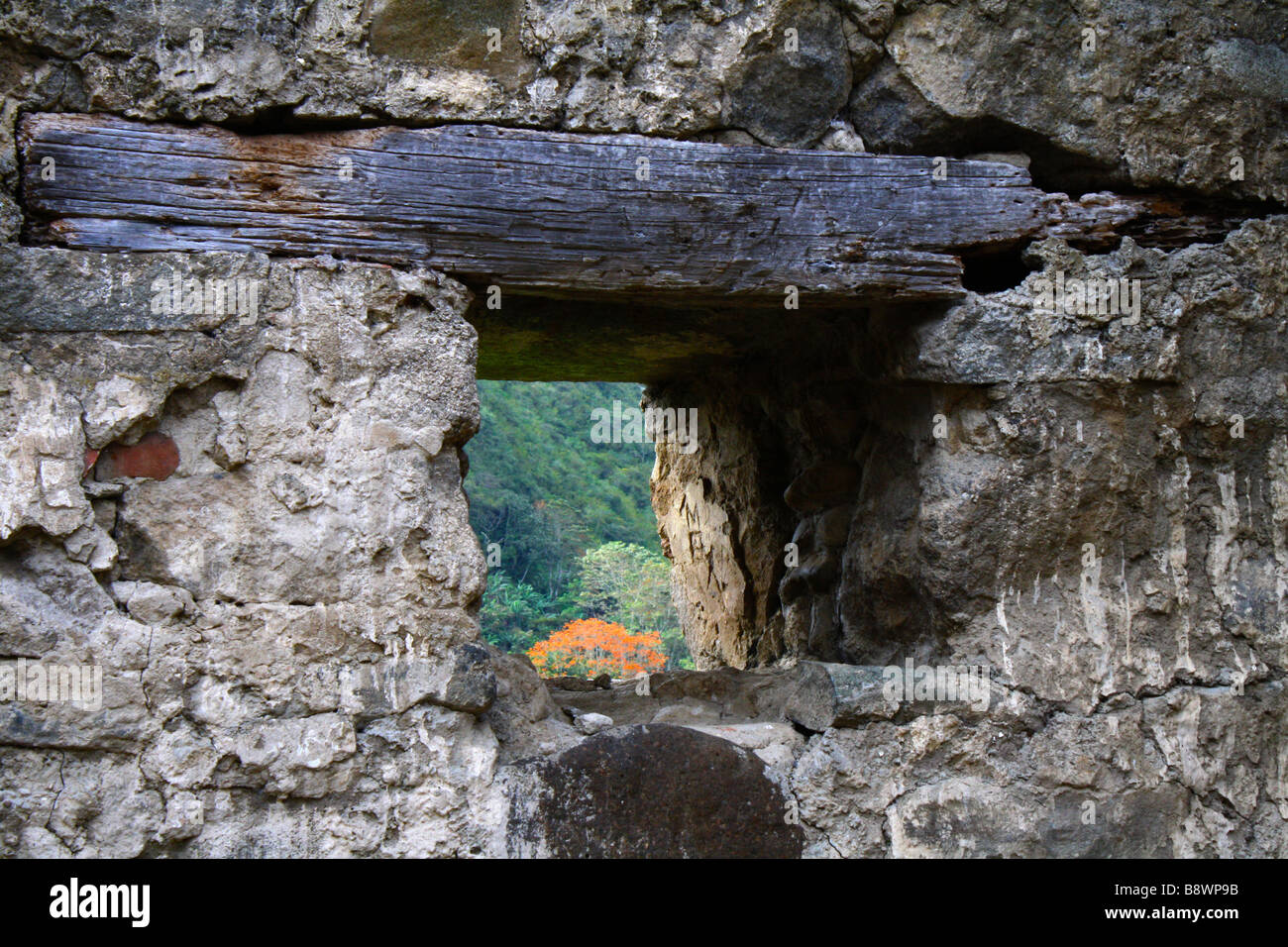 Window in old stone wall Stock Photo - Alamy