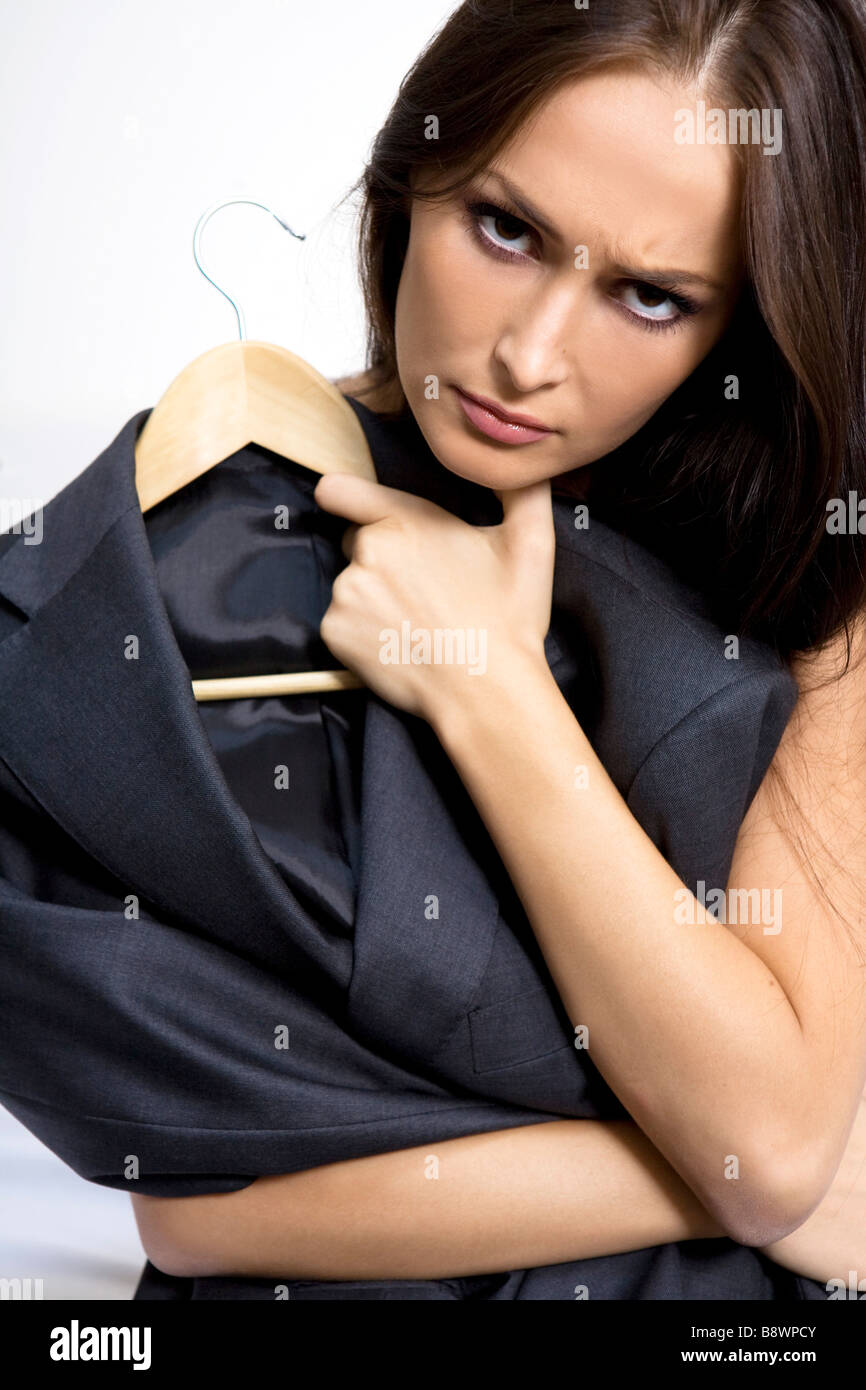 Woman in mens clothes hi-res stock photography and images - Alamy