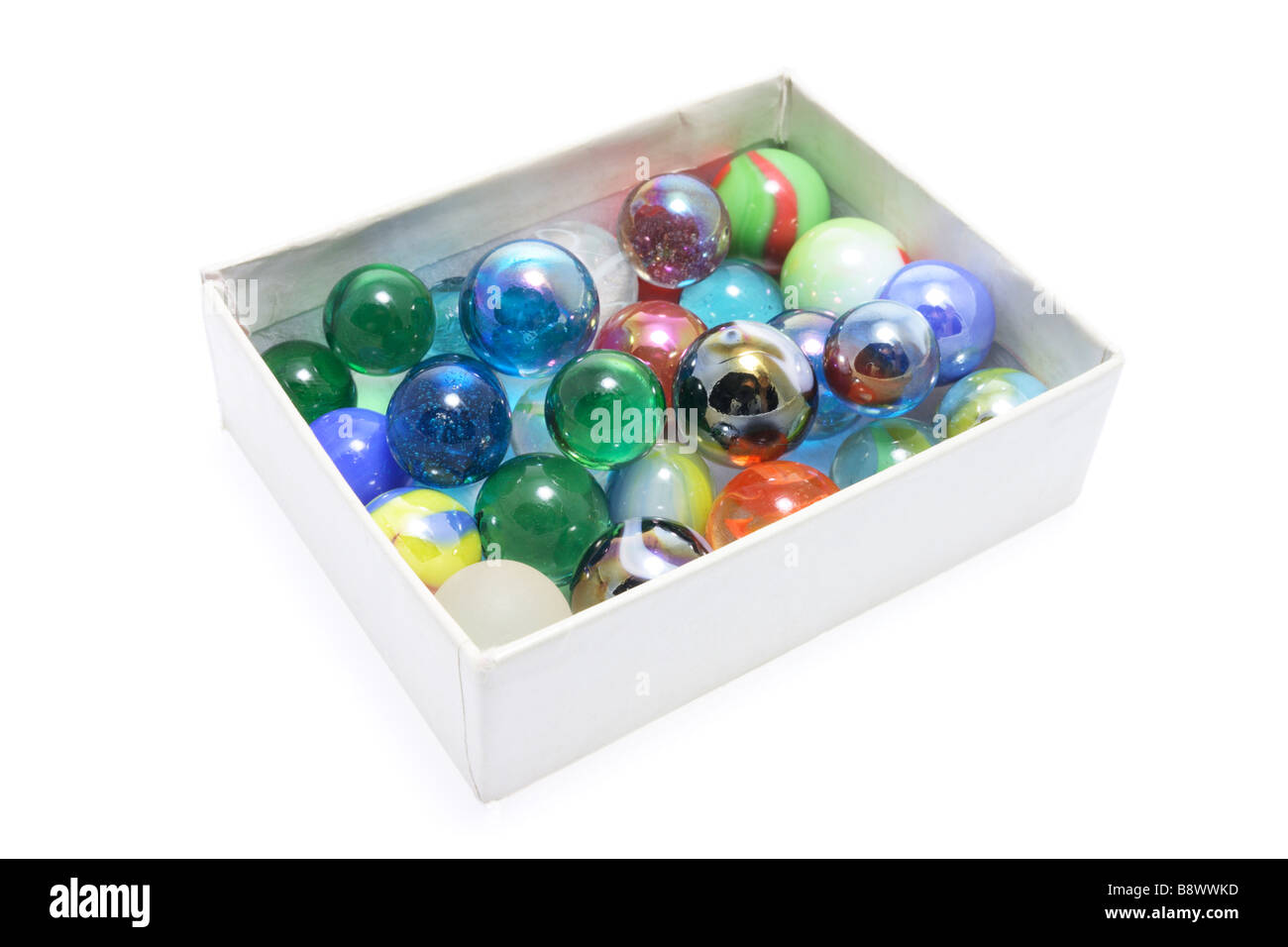 Box of Marbles Stock Photo Alamy