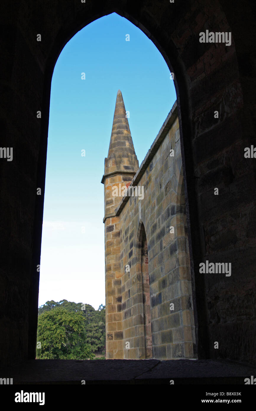 The Church at Port Arthur Historic Site Stock Photo - Alamy