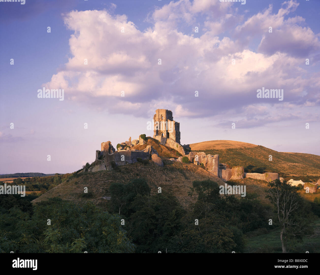Corfe Castle Estate Stock Photo Alamy