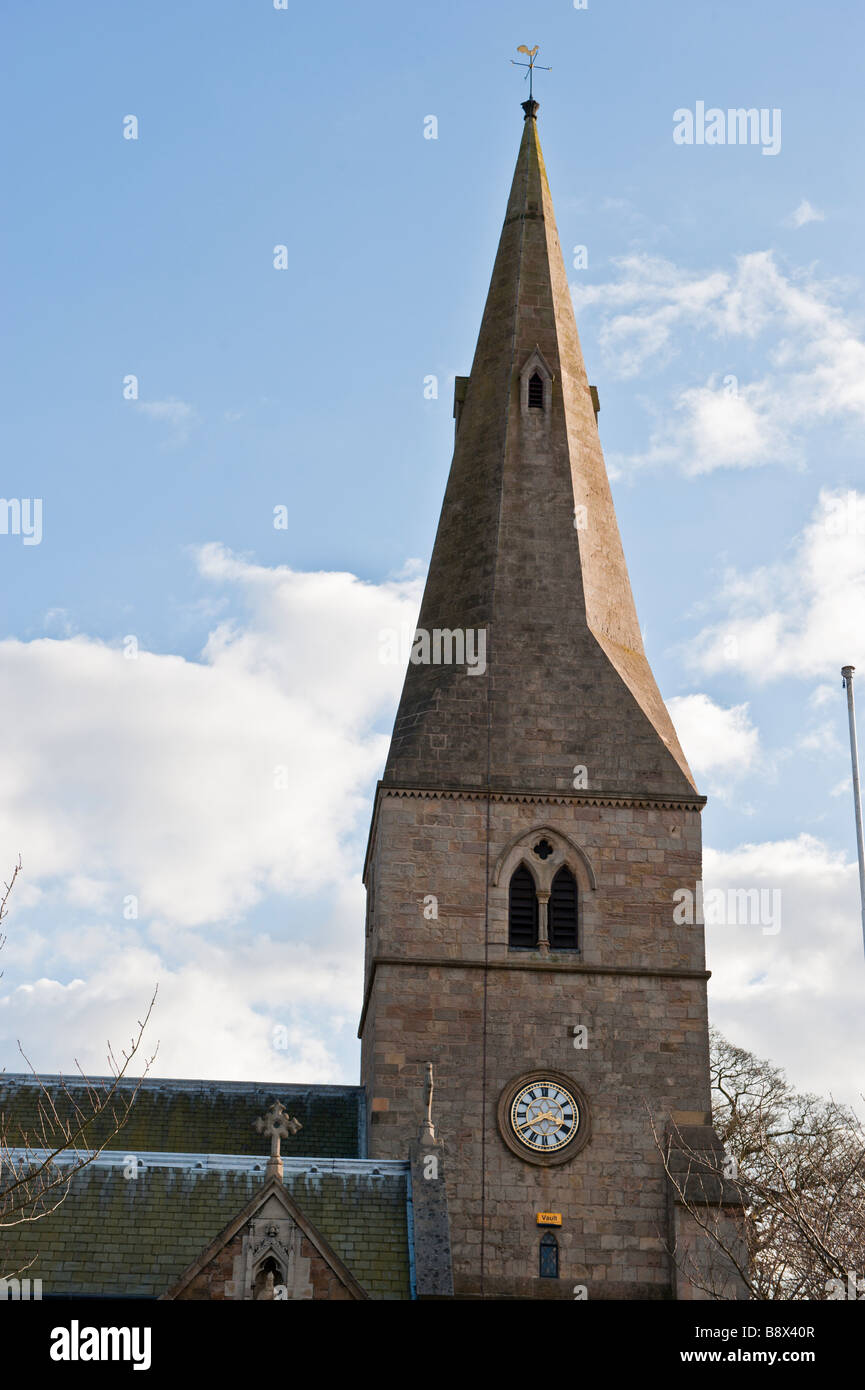Spire and clocktower St Wilfrid's Church, which stands on Church Hill