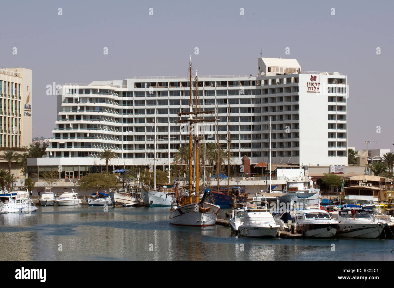 Eilat Crown Plaza hotel. Eilat shoreline, Israel Stock Photo