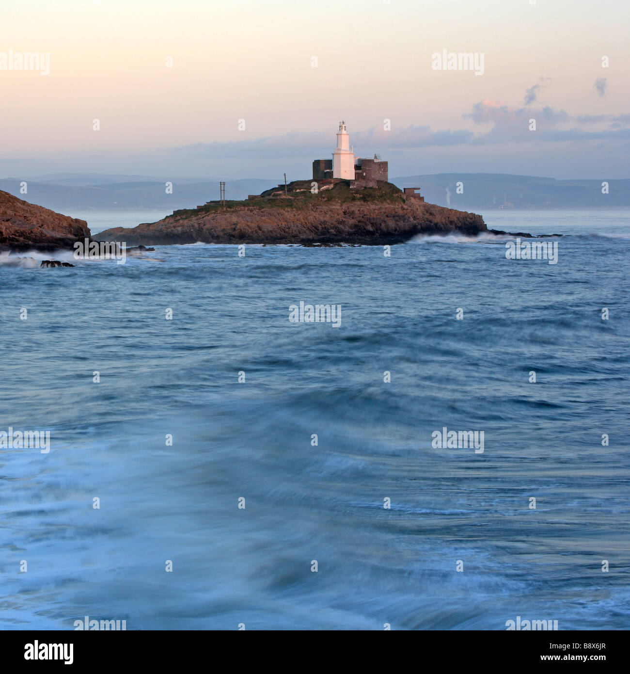 Mumbles Lighthouse Swansea Wales UK Stock Photo Alamy