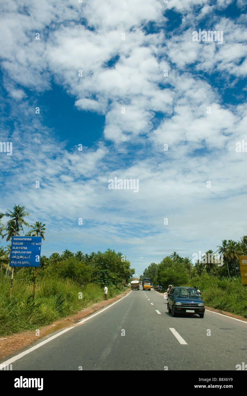 bypass road in trivandrum road from chakai to kazhakootam B8X6Y9