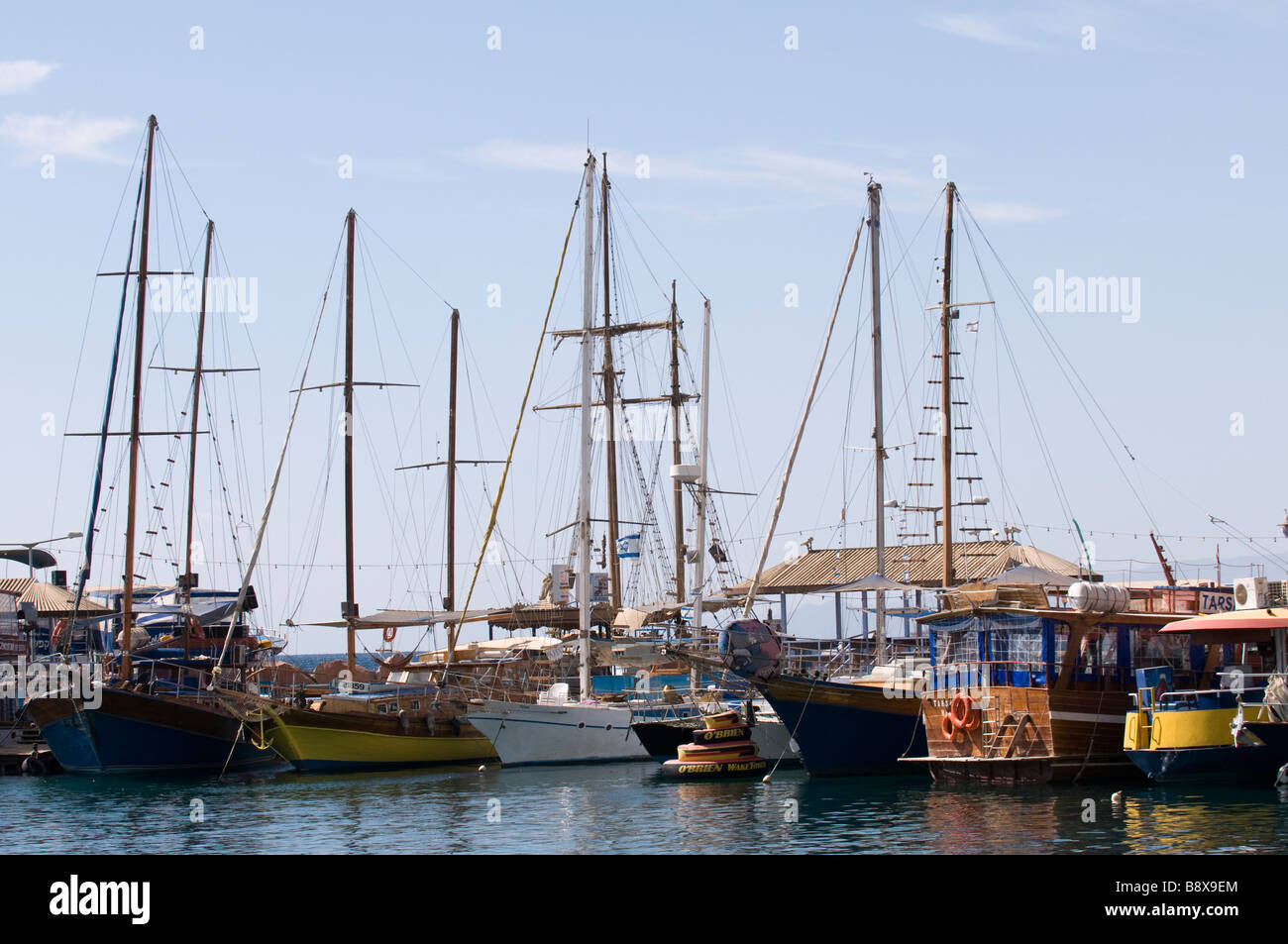 Yacht (Yaught) marina in Eilat, Israel, Middle East Stock Photo