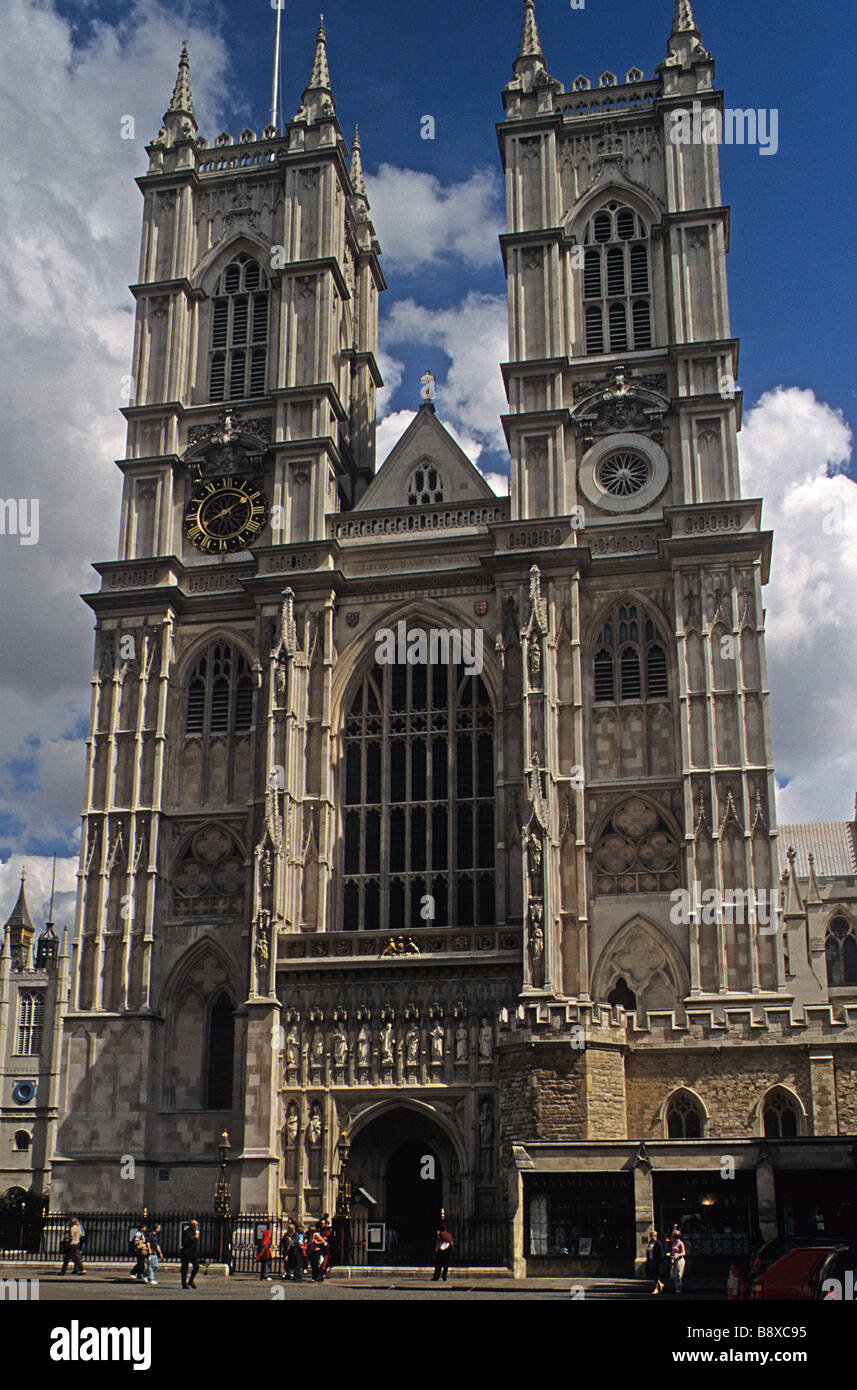 West front of Westminster Abbey. Stock Photo