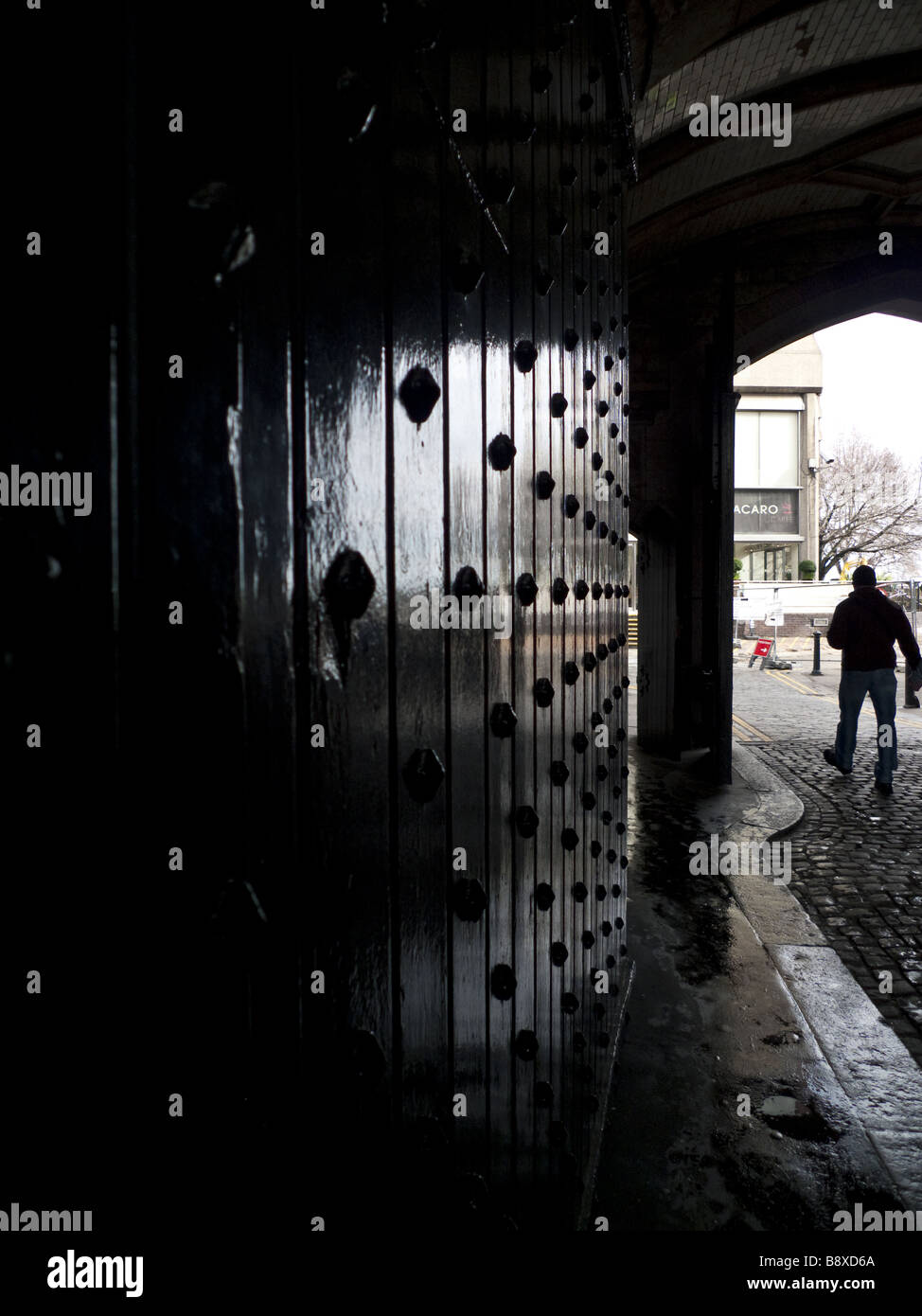 Door and Figure Stock Photo - Alamy