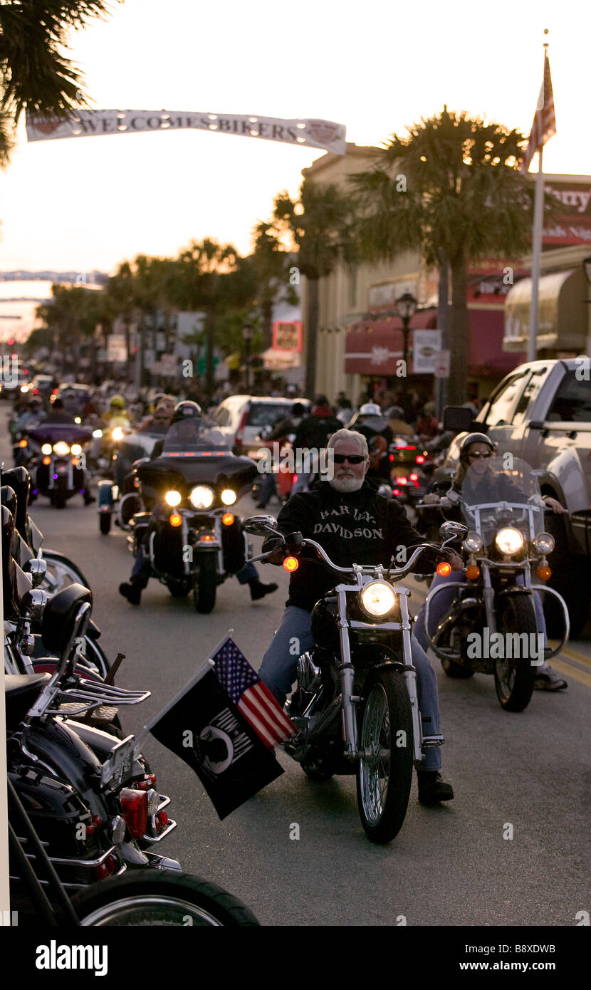 Main St Daytona Beach Florida USA Bikeweek 2009 Stock Photo