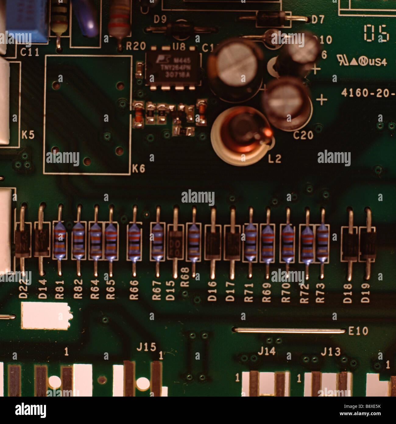 Close up of a washing machine circuit board Stock Photo