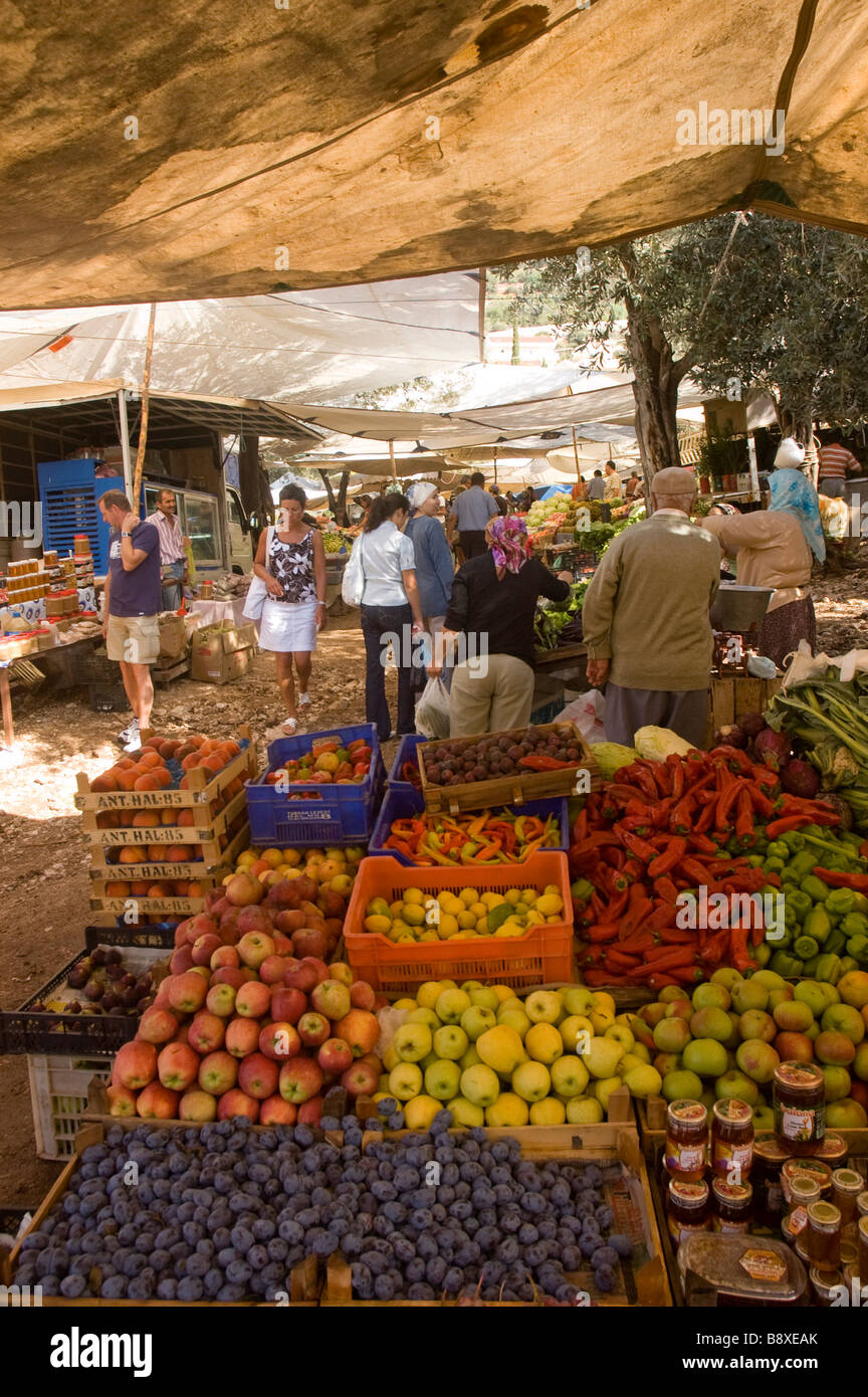 Turkey Antalya Province Kas the food market Stock Photo Alamy