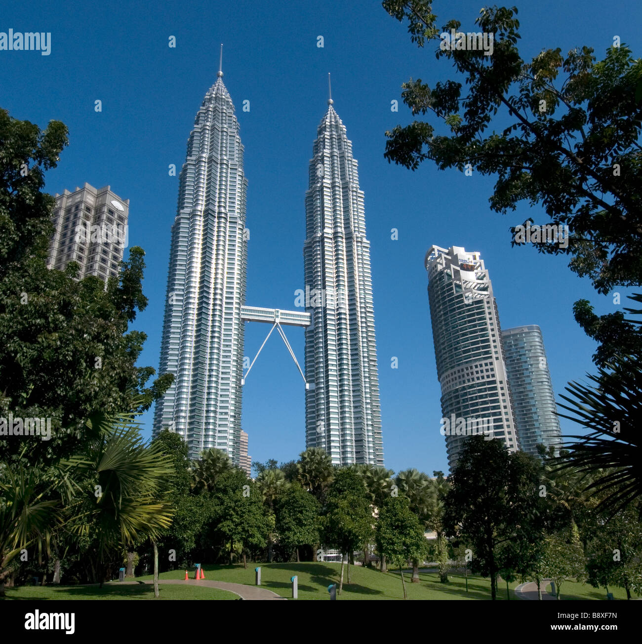 Petronas Twin Towers  Malaysia Kuala Lumpur City Centre KLCC Jalam Ampang Stock Photo