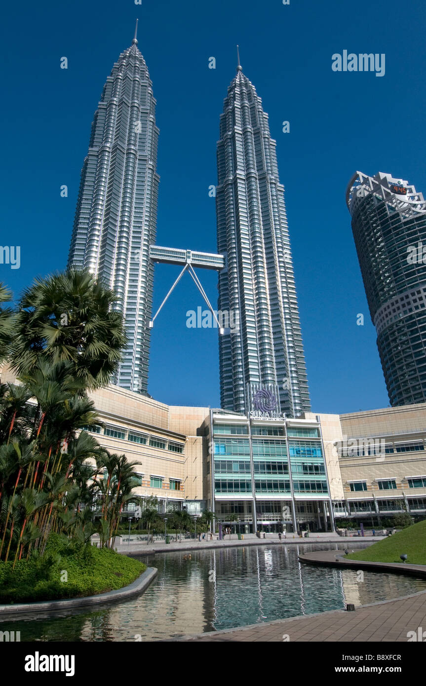 Petronas Twin Towers  Malaysia Kuala Lumpur City Centre KLCC Jalam Ampang Stock Photo