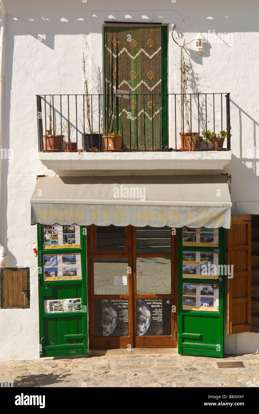 San Juan Bautista (Sant Joan) main street view, Spain Stock