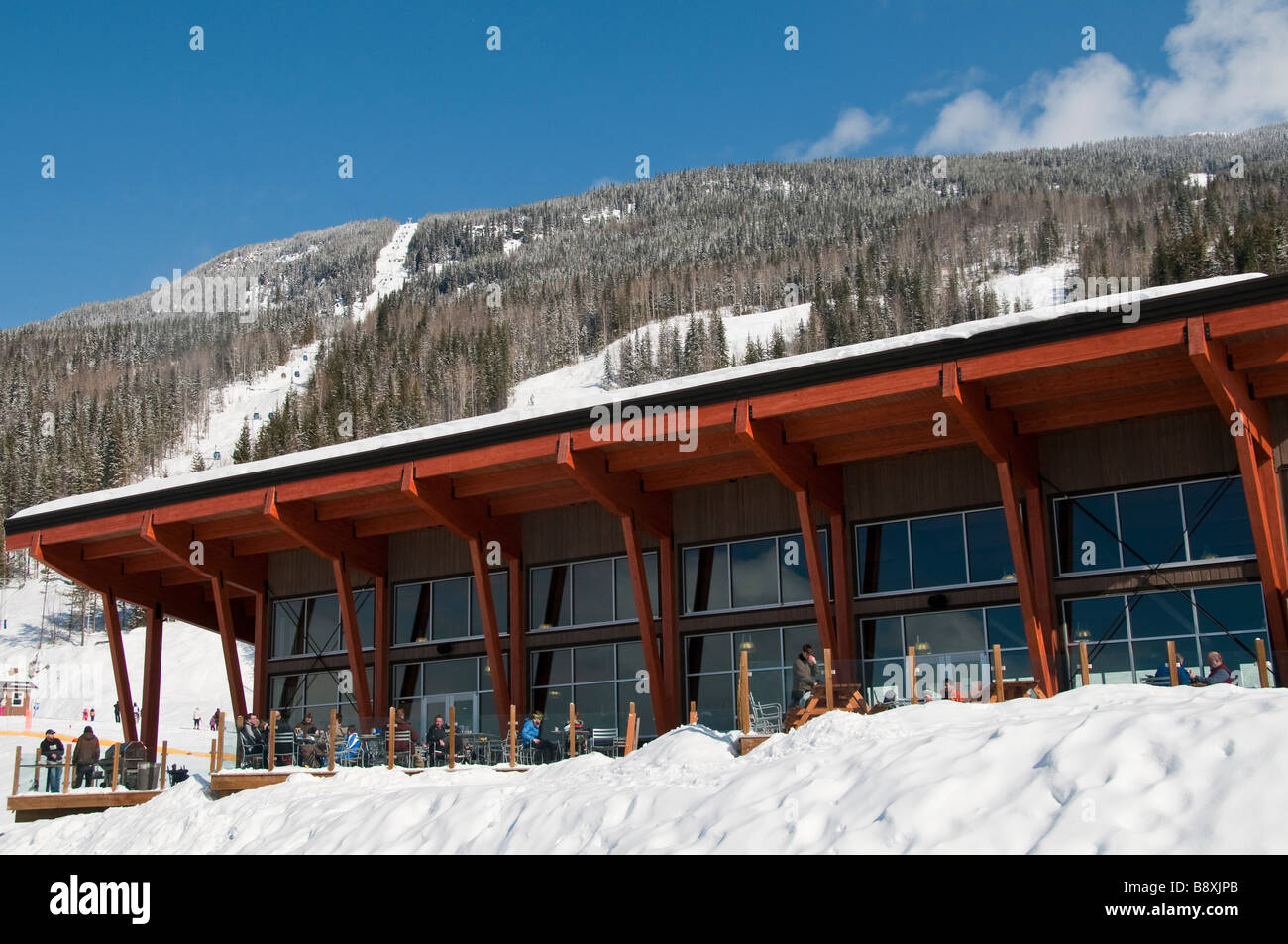 Day Lodge, Revelstoke Mountain Resort, Revelstoke, British Columbia, Canada. Stock Photo