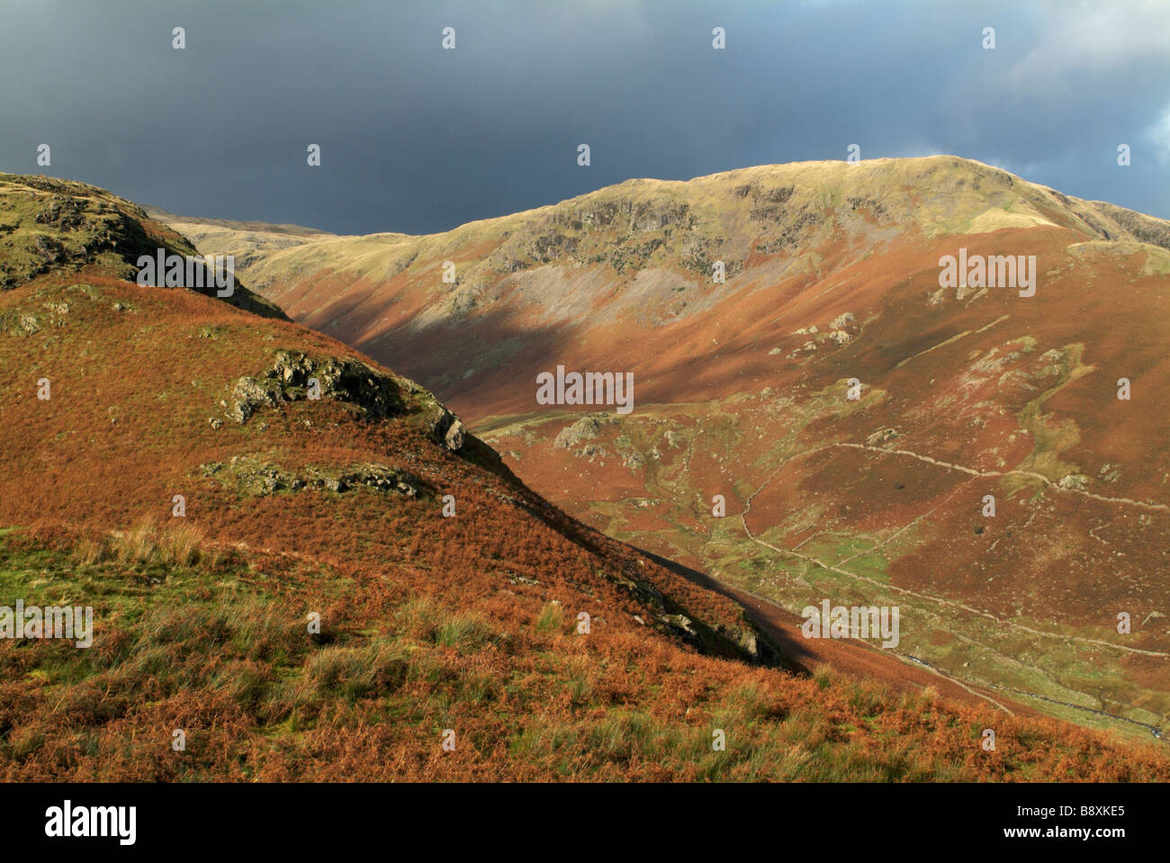 Steel Fell from the top of Helm Crag, Lake District, Cumbria, England, UK. Stock Photo