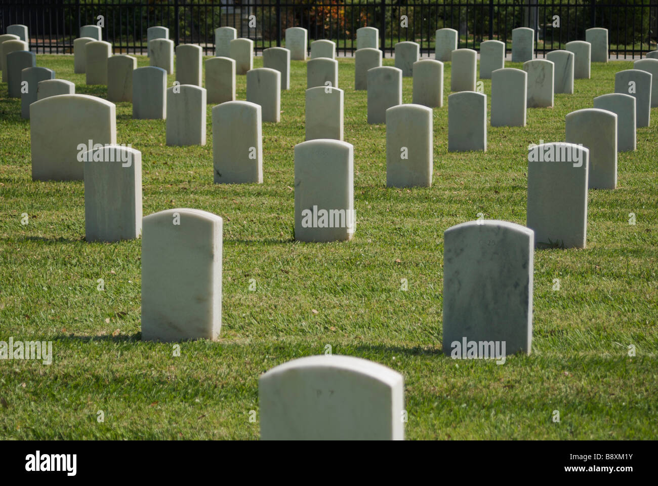 Tomb stones in a military cemetery, St. Augustine Stock Photo