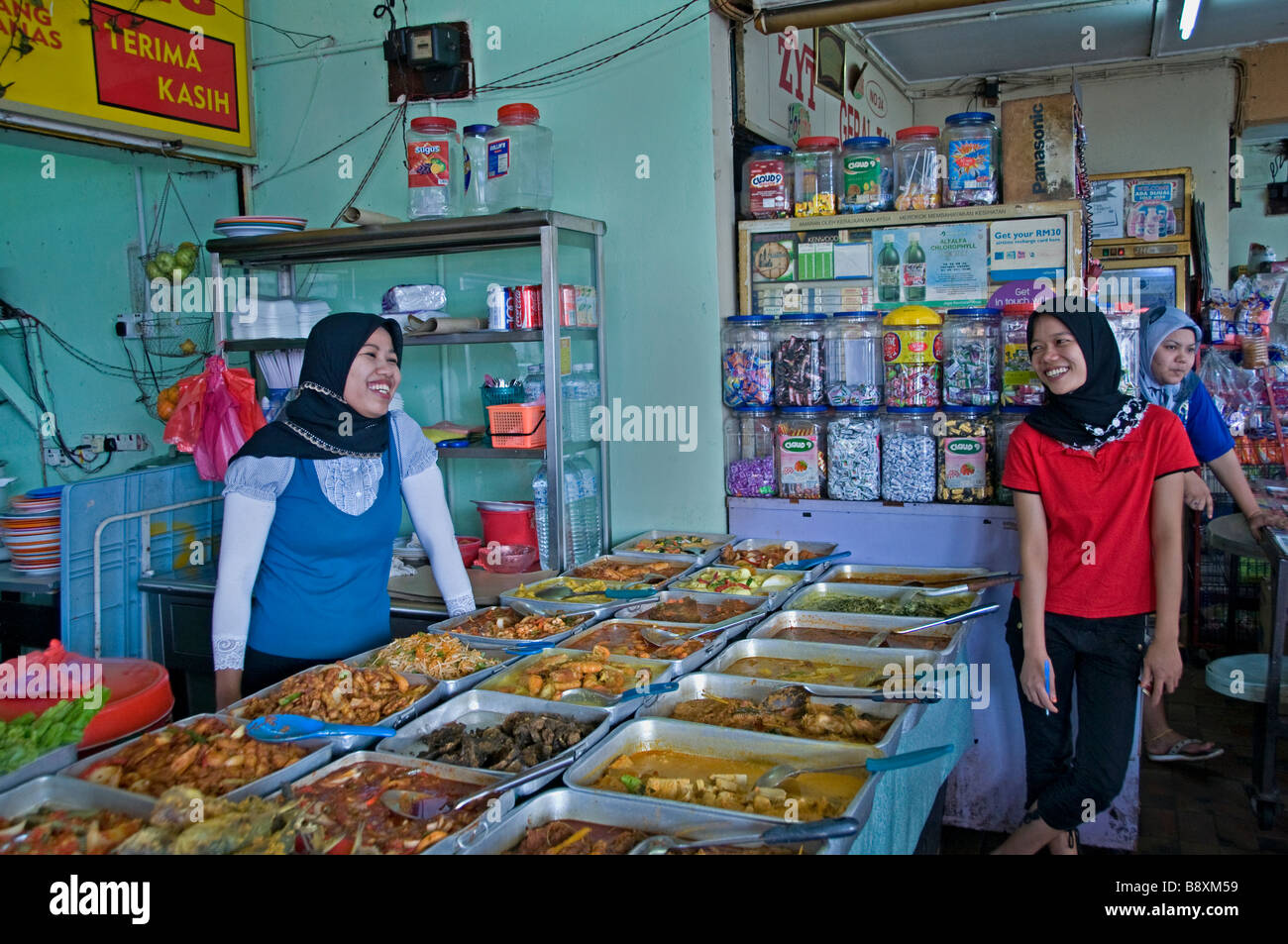 Jalan Masjid India and Jalam Tuanku Abdul Rahman Indian Muslim Arabian quarter restaurant food Kuala Lumpur Malaysia Stock Photo