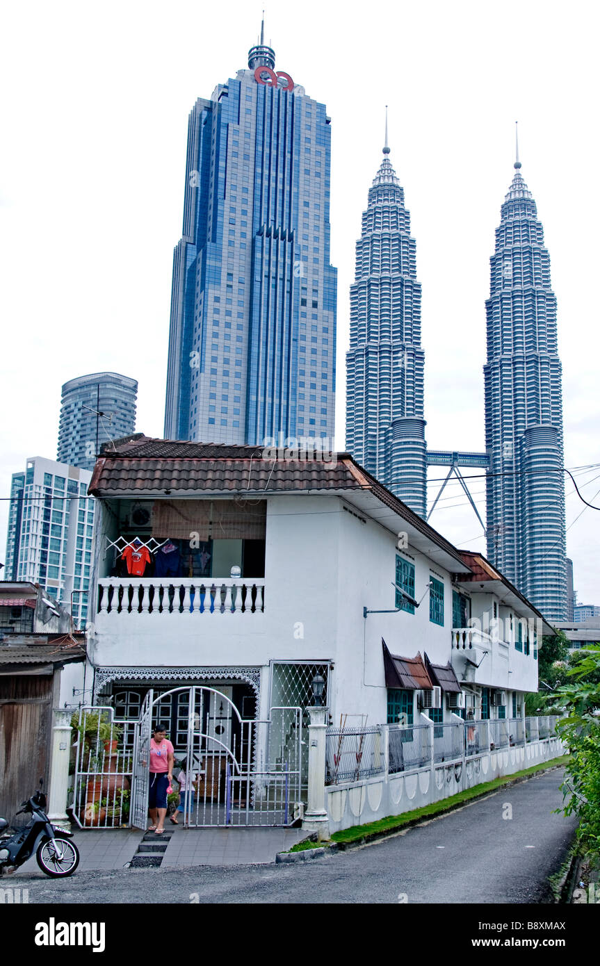 old neighbourhood near Petronas Twin Towers  Kuala Lumpur City Centre KLCC Jalam Ampang Malaysia Stock Photo