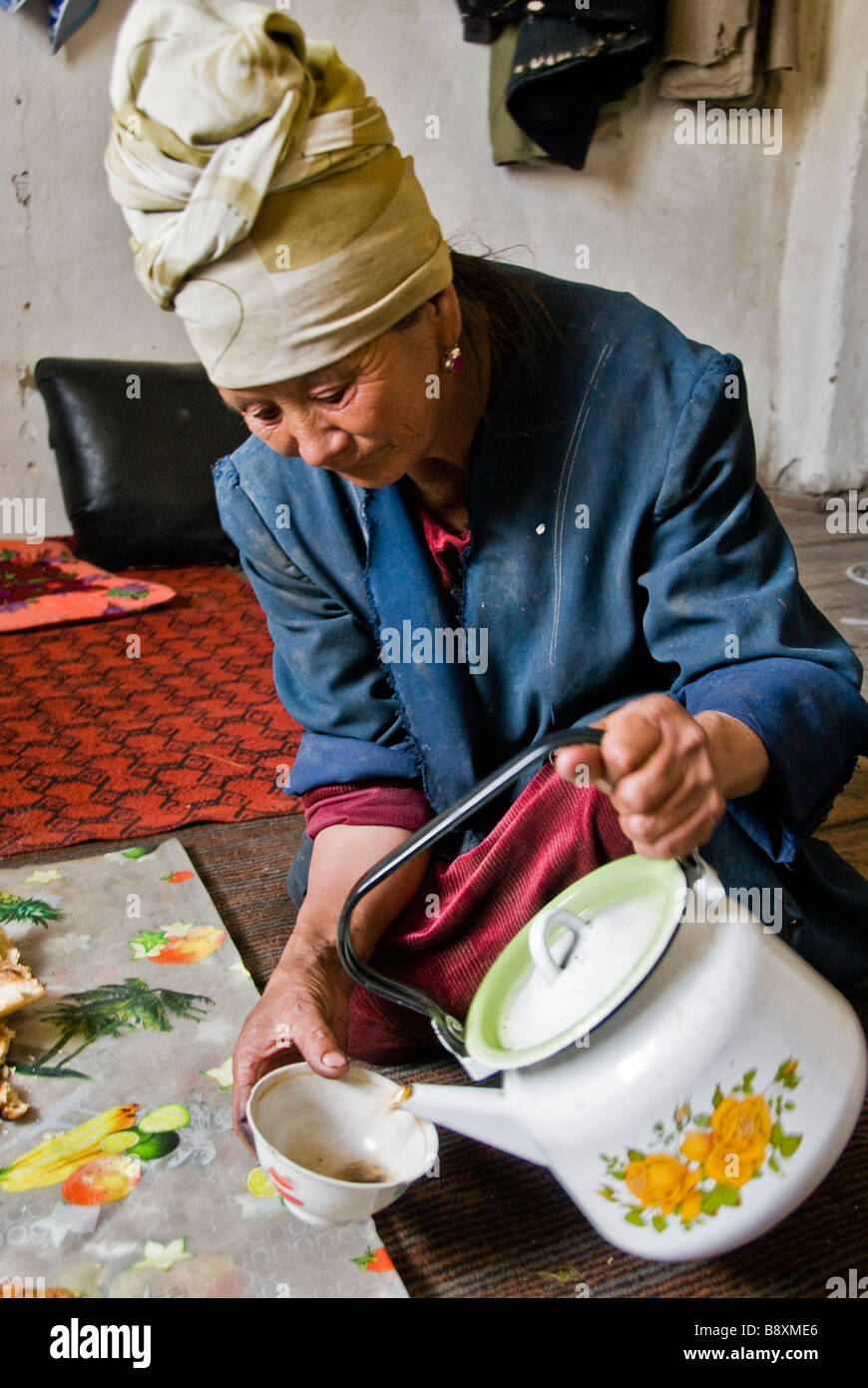 People from Murgab, Pamir highway, Tajikistan, Asia Stock Photo